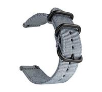 Believewang Rilascio rapido del cinturino di vigilanza per gli uomini/donne di nylon Nato il cinturino con fibbia in acciaio nero 18mm/20mm/22mm/24mm, Grigio, 24mm