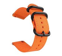 Believewang Rilascio rapido del cinturino di vigilanza per gli uomini/donne di nylon Nato il cinturino con fibbia in acciaio nero 18mm/20mm/22mm/24mm, arancia, 24mm