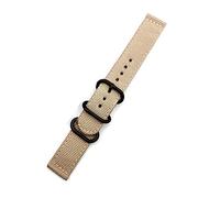 Believewang Rilascio rapido del cinturino di vigilanza per gli uomini/donne di nylon Nato il cinturino con fibbia in acciaio nero 18mm/20mm/22mm/24mm, Cachi, 24mm