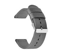 Believewang Tela Cinturini orologi della fascia della cinghia di nylon 18mm/20mm/22mm/24mm Guarda sostituzione cinturino Accessori, Grigio, 24mm