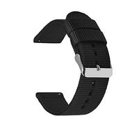Believewang Tela Cinturini orologi della fascia della cinghia di nylon 18mm/20mm/22mm/24mm Guarda sostituzione cinturino Accessori, Nero, 18mm
