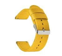 Believewang Tela Cinturini orologi della fascia della cinghia di nylon 18mm/20mm/22mm/24mm Guarda sostituzione cinturino Accessori, Giallo, 22mm