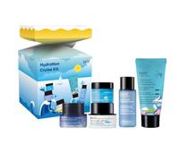 belif Aqua Bomb Hydration Cruise Set, tonico, crema viso, crema occhi, maschera notte, detergente. Formato da viaggio. Cura coreana.