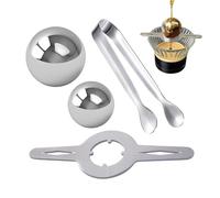 Belilling Ice Palla - Sfera Di Gelida Bevanda, Sfera Del Congelatore Da Caffè Ghiacciato | Accessorio Di Raffreddamento A Bevanda Congelata Inossidabile Con Pietra Da Cocktail In Metallo Riut