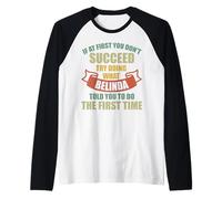 Belinda - Camicia con Nome Personalizzato Belinda Maglia con Maniche Raglan