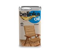 BELINKA Olio per legno per esterni con forte protezione dai raggi UV e dalle intemperie, 0,5 litri di olio protettivo per legno incolore, protezione per anni per il vostro legno, per tutti i legni