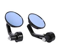Belissy Specchietti Bar End, Bar End Rotondi Specchietto Moto, 7/8" Universale Rotonda Moto Vista Posteriore del Motociclo Handle Bar End Retrovisore Laterale Specchietti Cromati