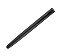 BELIUS Penna nettuno alluminio texture wavy colore blu navy inchiostro blu scatola di design.