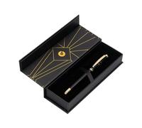 BELIUS SOIREE ALLUMINIO COLORE ART DECO NERO E ORO INCHIOSTRO BLU SCATOLA DI DESIGN