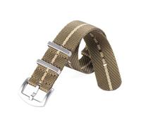 Belivceng Bracciale in nylon per orologi militari e sportivi - 20 mm 22 mm per cinturino di ricambio,B Verde Beige,22 millimetri