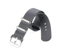 Belivceng Bracciale in nylon per orologi militari e sportivi - 20 mm 22 mm per cinturino di ricambio,B Grigio,22 millimetri