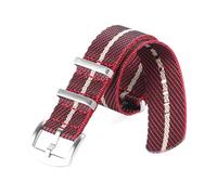 Belivceng Bracciale in nylon per orologi militari e sportivi - 20 mm 22 mm per cinturino di ricambio,B Rosso Beige,22 millimetri