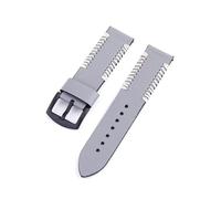 Belivceng Cinturino classico in pelle, cinturino facile da cambiare con barre a molla a sgancio rapido, misure 20 mm e 22 mm,Grigio,24 millimetri