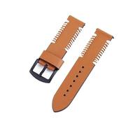 Belivceng Cinturino classico in pelle, cinturino facile da cambiare con barre a molla a sgancio rapido, misure 20 mm e 22 mm,Marrone chiaro,22 millimetri