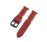 Belivceng Cinturino classico in pelle, cinturino facile da cambiare con barre a molla a sgancio rapido, misure 20 mm e 22 mm,Rosso-marrone,24 millimetri