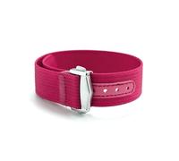 Belivceng Cinturino impermeabile in tela e nylon con fibbia pieghevole per lo sport - Cinturino da 20 mm per uomo e donna,W Rosso,20 millimetri