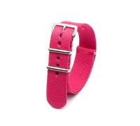 Belivceng Cinturino in nylon con fibbia in acciaio inossidabile per uomo e donna - Cinturino di ricambio 18 mm 20 mm 22 mm 24 mm,Rosa,22 millimetri