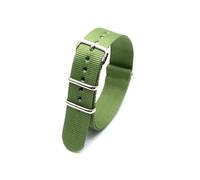 Belivceng Cinturino in nylon con fibbia in acciaio inossidabile per uomo e donna - Cinturino di ricambio 18 mm 20 mm 22 mm 24 mm,Un verde,20 millimetri