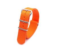 Belivceng Cinturino in nylon con fibbia in acciaio inossidabile per uomo e donna - Cinturino di ricambio 18 mm 20 mm 22 mm 24 mm,Arancia,20 millimetri