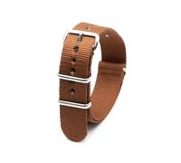 Belivceng Cinturino in nylon con fibbia in acciaio inossidabile per uomo e donna - Cinturino di ricambio 18 mm 20 mm 22 mm 24 mm,Caffè,20 millimetri