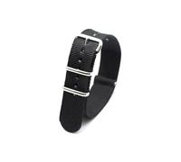 Belivceng Cinturino in nylon con fibbia in acciaio inossidabile per uomo e donna - Cinturino di ricambio 18 mm 20 mm 22 mm 24 mm,Nero,22 millimetri