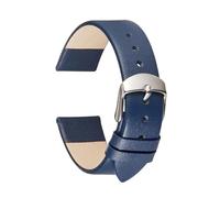 Belivceng Cinturino in pelle per orologio, cinturino sottile per uomo e donna, misure da 14 mm a 22 mm, con perni a sgancio rapido,Blu,18 millimetri