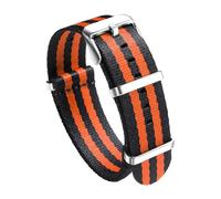 Belivceng Cinturino per orologio in nylon a maglia continua da 20 mm e 22 mm - Cinturino in stile militare per uomo,Stile J3,22 millimetri