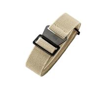 Belivceng Cinturino per orologio in nylon elastico traspirante - Cinturino stile paracadute per orologi da 18 mm, 20 mm e 22 mm,Cachi-Nero,20 millimetri