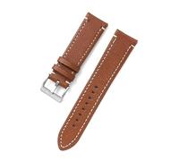 Belivceng Cinturino per orologio in pelle bifacciale, cinturino a sgancio rapido per uomo e donna, da 18 mm a 24 mm,Marrone chiaro,18 millimetri