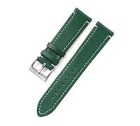 Belivceng Cinturino per orologio in pelle bifacciale, cinturino a sgancio rapido per uomo e donna, da 18 mm a 24 mm,Verde,24 millimetri