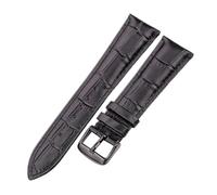 Belivceng Cinturino per orologio in pelle con motivo a bambù, per uomo e donna, misure da 18 mm a 24 mm, accessori per cinturini di ricambio,Nero Nero B,19 millimetri