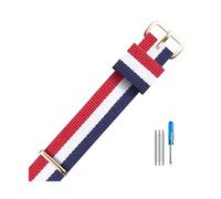 Belivceng Cinturino per orologio in tela di nylon - 18 mm 20 mm 22 mm per accessori per cinturini per orologi,Una rosa rossa bianca,20 millimetri