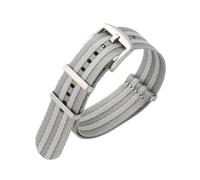 Belivceng Cinturino sportivo in nylon per orologio - Cinturino di ricambio da 20 mm a 22 mm per accessori per cinturini per orologi,Io grigio argento,22 millimetri