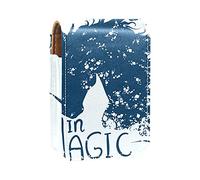 Belive in Magic Unicorn Horse - Custodia portatile per rossetti, con specchio, da donna, contiene fino a 3 rossetti, Multicolore, 9.5x2x7 cm/3.7x0.8x2.7 in