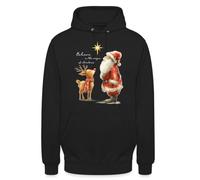 Belive in The Magic of Christmas | Babbo Natale Renna | Christmas X-Mas Felpa con cappuccio, Nero , 3XL