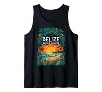 Belize America Centrale Tramonto Tropicale Spiaggia & Tempio Maya Canotta