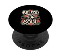 Belize Pride "Dove il sole incontra l'anima" Belize PopSockets PopGrip Adesivo