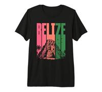 Belize Xunantunich Tempio Maya America Centrale Viaggi Tikal Maglietta Premium