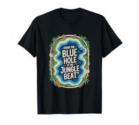 Belizean Pride Buco Blu al Beat della Giungla Maglietta