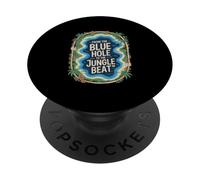 Belizean Pride "BUCO BLU AL BEAT DELLA GIUNGLA" PopSockets PopGrip Adesivo