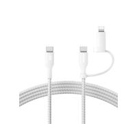 Belkin 2-in-1 Charging Cable with USB-C & Lightning Connector - Braided Fast-Cha