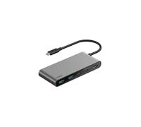 Belkin Hub USB-C a 7 Porte con HDMI 2.0 4K a 60Hz, Lettore di Schede SD e MicroSD, PD 100W, Trasferimenti Dati Rapidi Fino a 5Gbps, Adattatore USBC Multiporta per MacBook, iPad Pro, Chromebook, Grigio