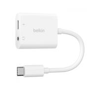 Belkin, Adattatore audio Rockstar USB-C/USB-C e Jack da 3,5 mm, Bianco