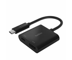 Belkin adattatore da USB-c a HDMI Un adattatore di connessione con funzione di ricarica USB Pass-Through.