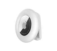 Belkin Apple AirTag - Custodia protettiva con clip AirTag resistente ai graffi, custodia per Apple Air Tag con clip a molla, attaccabile a zaino, abbigliamento e bagagli, colore: bianco