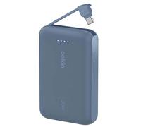 Belkin, Batteria di Emergenza 10000mAh 20W con Cavo USB-C Integrato, Blu