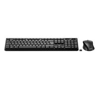 Belkin AZERTY, set di tastiera e mouse wireless con dongle USB-A, ergonomico, per casa o ufficio, compatibile con computer portatili o computer desktop Windows, batterie incluse