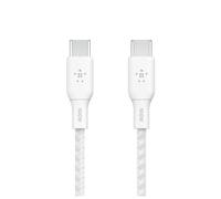 Belkin Cavo BoostCharge da USB-C a USB-C a doppia treccia PD 100W 2M Bianco