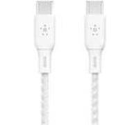 Belkin Cavo BoostCharge da USB-C a USB-C a doppia treccia PD 100W 2M Bianco