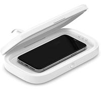 Belkin Boost Charge Sterilizzatore a raggi UV + Ricarica Wireless Rapida (elimina il 99% dei batteri, sterilizza telefoni, chiavi, carte di credito) per iPhone, Samsung, Google ecc, con alimentatore